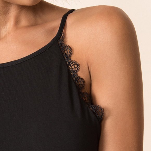 NEW Superdown Lina black open back lace trim dress Size Small - Picture 4 of 11